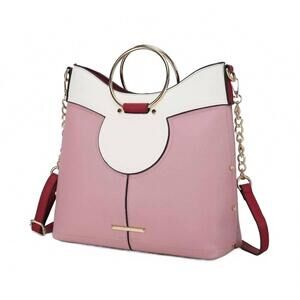 NEW MKF COLLECTION kylie top handle satchel handbag in blush